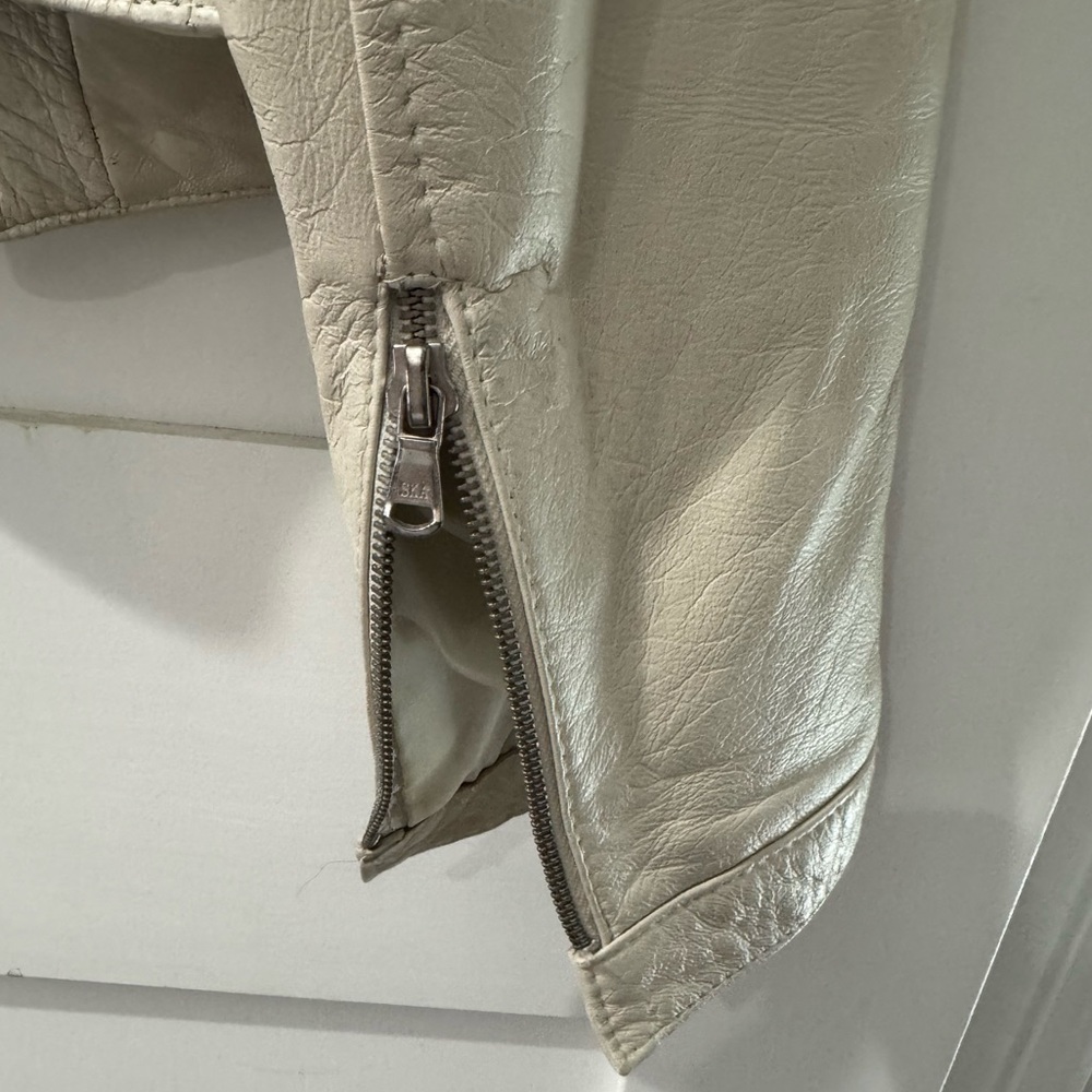 Vera Pelle Cream Leather Jacket - Picture 4 of 11